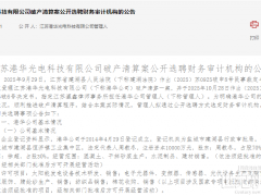 又一家光伏企業破產清算,招募財務審計機構